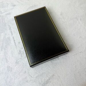 Black Faux Leather Necklace Gift Storage Box